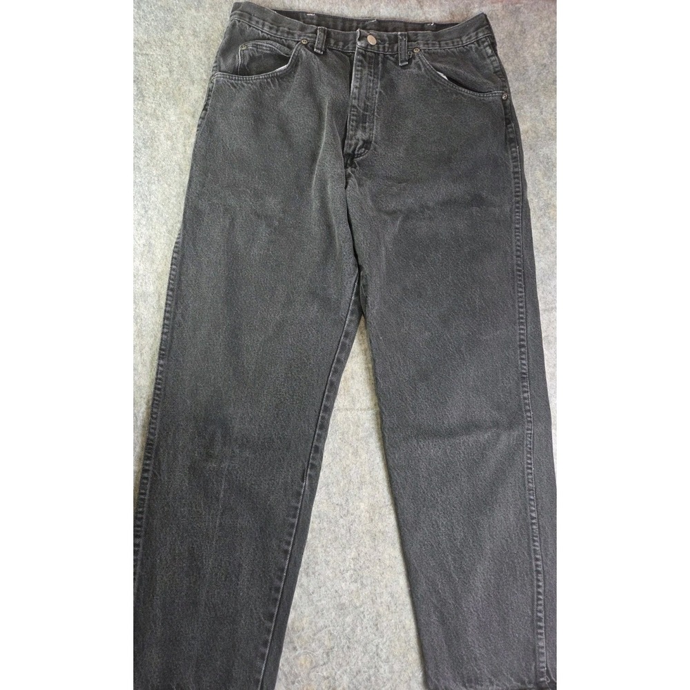 Vintage Men's Wrangler 97601 CB Relaxed Fit 36x30 (33x29) Black Jeans USA Y2K